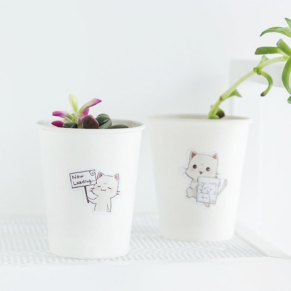 45pcs Cute Cat Stickers for Scrapbooking, Bullet Journal, DIY Decoration, Planners, Suitcase, Diary, Notebooks, Album, Laptop, Phone Cases, and Art Crafts