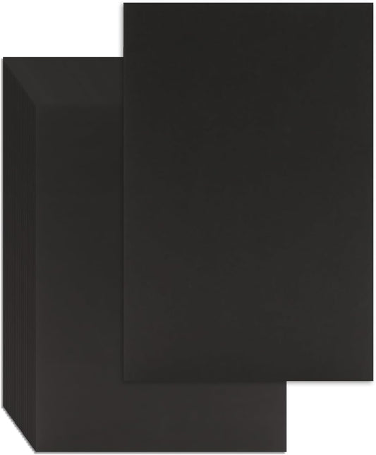 25 Pcs Book Board, Binder Board, Cover Board, Heavy Duty Chipboard for Book Binding, DIY Cardboard (Black, 9 x 6 Inch 80PT)