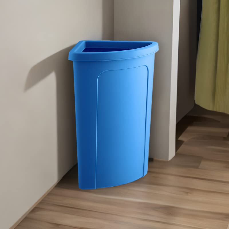 Recycling Bin, 21 Gallon Corner Round Trash Can, Crack-Resistant, Commercial Durable Garbage Can, Reinforced Bottom, Ideal for Home, Kitchen, Bar, Hotel, Restaurant, School