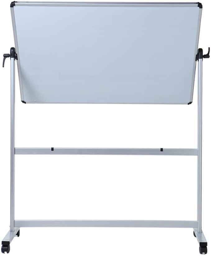 VIZ-PRO Double-Sided Magnetic Mobile Whiteboard, 72 x 40 Inches, Rolling Dry Erase Board Easel Stand on Wheels with Aluminium Frame for School Office Home