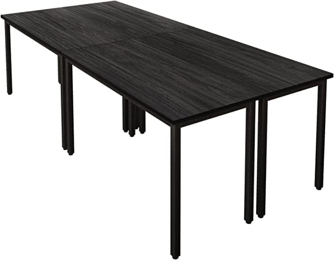 Bonzy Home Conference Tables 9ft Office Computer Desk for Meeting Room Study Writing Printer Podcast Table Save Space Design for 10 People Modern Black 4PCS (110.2"x47.2"x29.5", Black)
