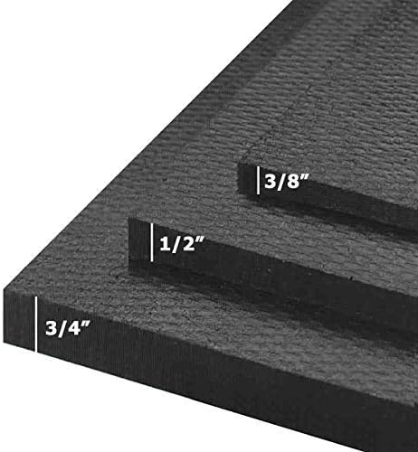 American Floor Tiles - Heavy Duty Stall Tiles - Stable/Horse Tiles - Thick, Durable Rubber Flooring Solid Black 6' x 10' Set 1/2" Thick (15 Tiles Total)