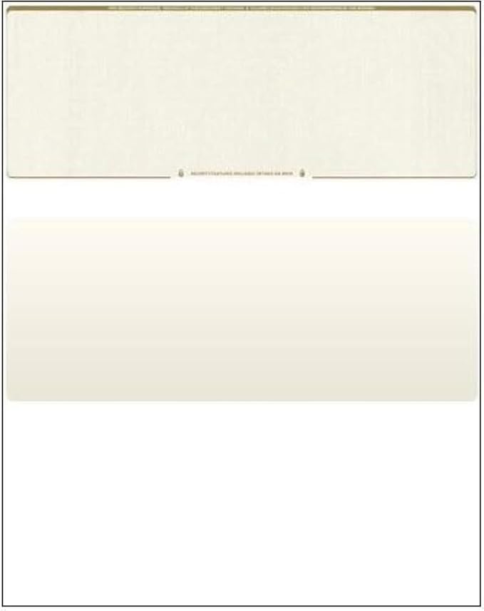 Compuchecks Gold Diamond Blank Check Paper - 500 Pack, 8.5 x 11 Inches, Laser & Inkjet Compatible, Security Business Checks with Voucher