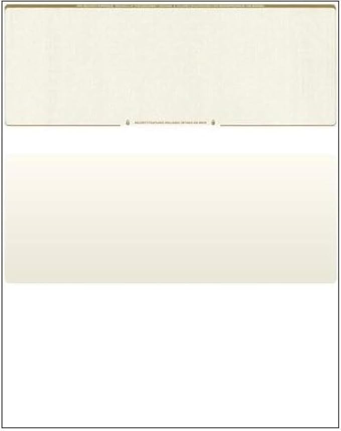 Compuchecks Top Blank Check Paper - 100 Pack, Quick-Books & Laser Printer Compatible - Security Business Checks with Voucher - 8.5" x 11" Gold Diamond