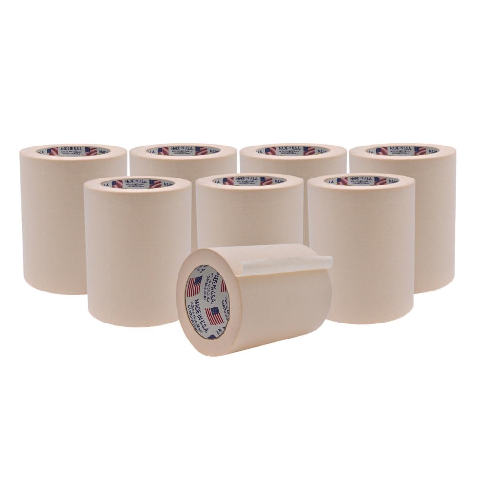 WOD MT5 Utility Grade Masking Tape, 12 inch x 60 yds. (Pack of 6) for Home or Office air-Dry Painting, Labeling, & Packing. Leaves no Residue