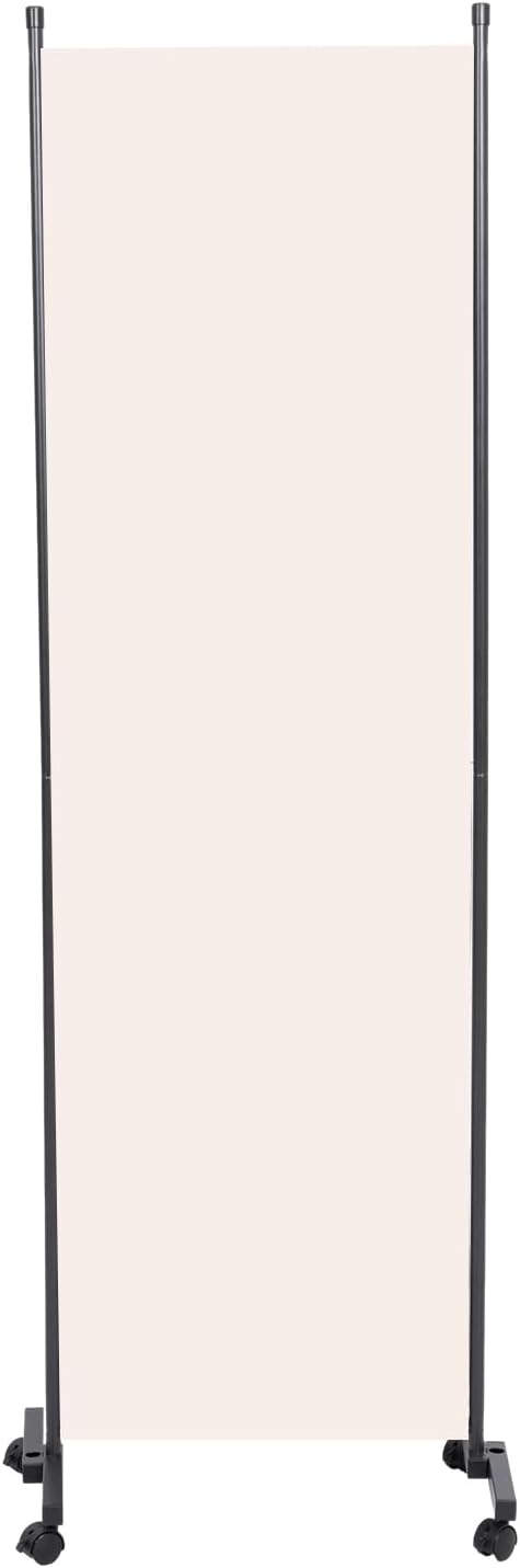 Room Divider Portable 22'' Partition Room Dividers and Folding Privacy Screens Single Panel Wall Divider for Room Separation, Freestanding Fabric Room Divider Panel with Wheel for Home Office Hospital