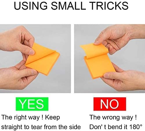 (12 Pack) ZCZN Sticky Notes 3x3 Inches, 1200 Sheets 6 Bright Color Self-Stick Note Pads, Easy to Post for Office, Home, Meeting, School