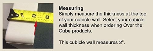The Original Over the Cube - Quality Aluminum, Changeable Cubicle Nameplate Holder, Satin Silver Base, and Matte Black Name Plate Holder, (2.25" Cubicle Wall Depth) - Made in The USA