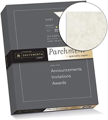 Southworth® Parchment Specialty Paper, 8 1/2" x 11", 32 Lb, Ivory, Pack Of 250