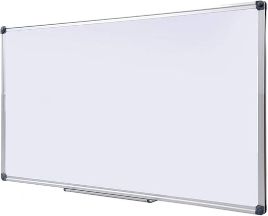 Premium 60"x 36" Multipurpose Magnetic Dry Erase Board with Aluminum Frame | Versatile Wall-Mounted Whiteboard with Pen Tray for Enhanced Office and Classroom Presentations & Collaborations