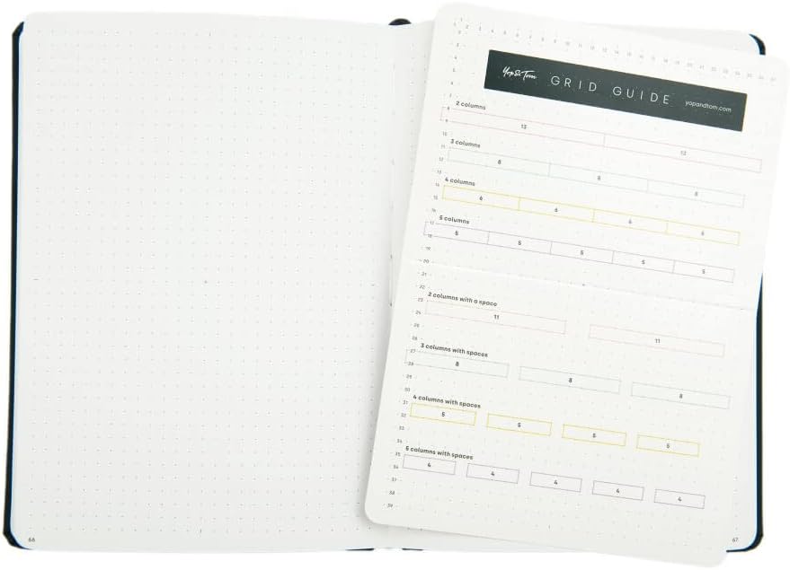 Yop & Tom Bullet Dotted Journal (A5) - Dandelion - Dot Grid Notebook With Extra Thick Paper (160 GSM) - Sage Green
