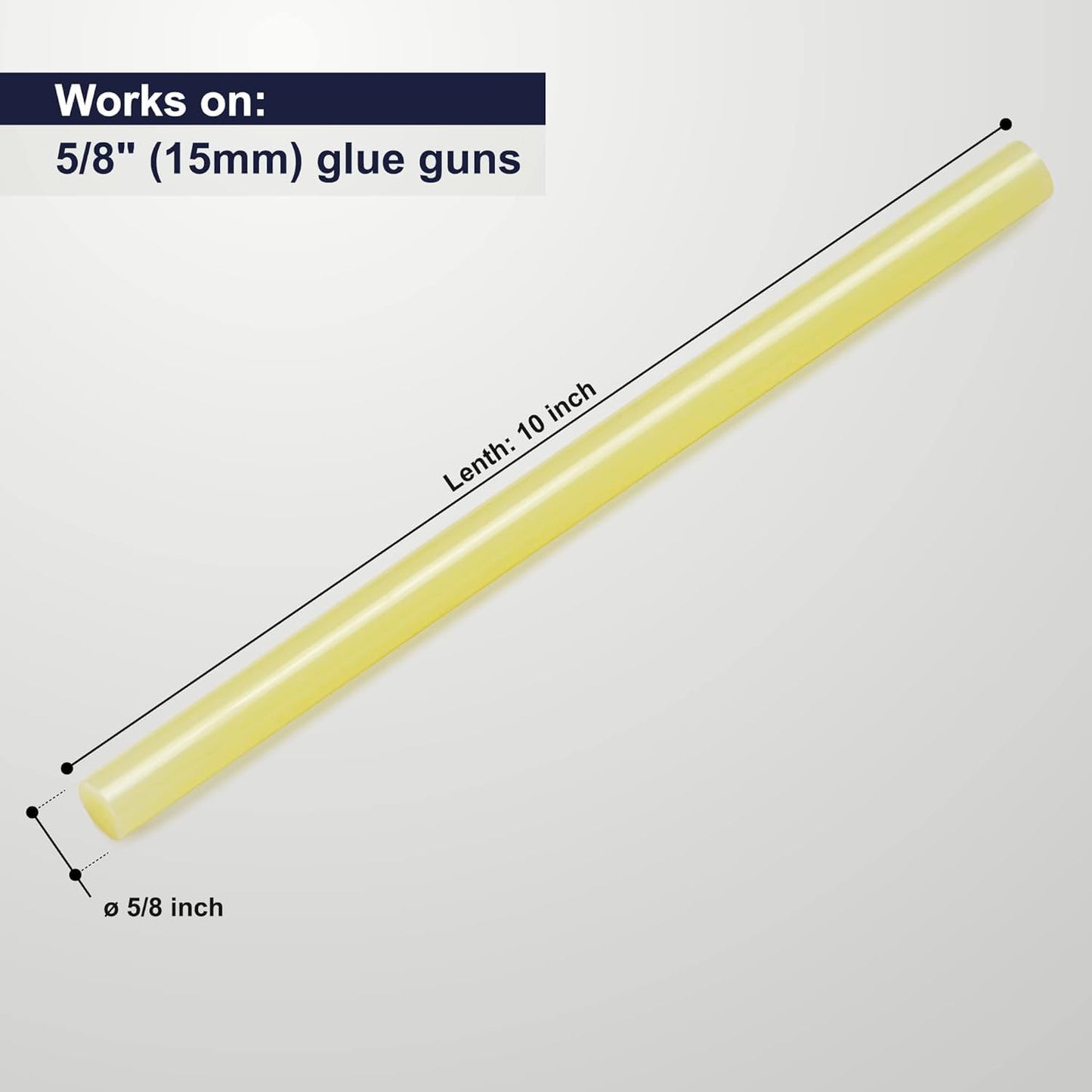 ASA Hot Glue Sticks for Glue Gun - 5/8" x 10" | High-Strength Hot Gun Sticks Adhesive for Corrugated Materials | Industrial Grade for Packaging & Woodworking | Pack of 106