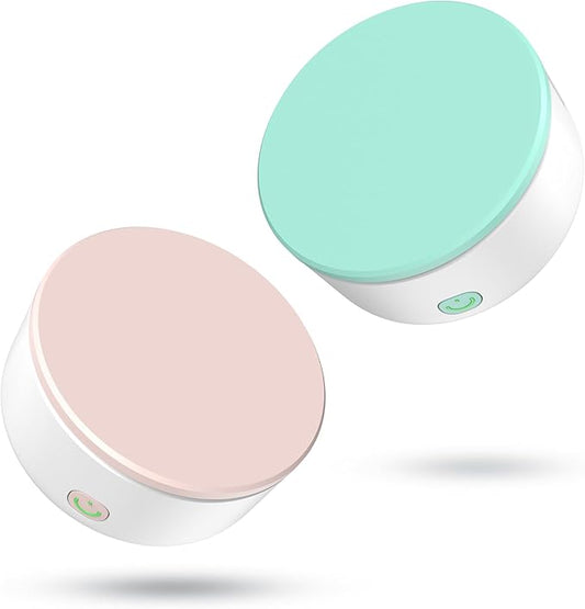 Label Maker Machine with Tape, 2 Pack Portable Mini Label Printer, HP3 Bluetooth Sticker Maker Machine with Multiple Templates, Small Thermal Label Printer, High Precision, Fast Printing, Green + Pink