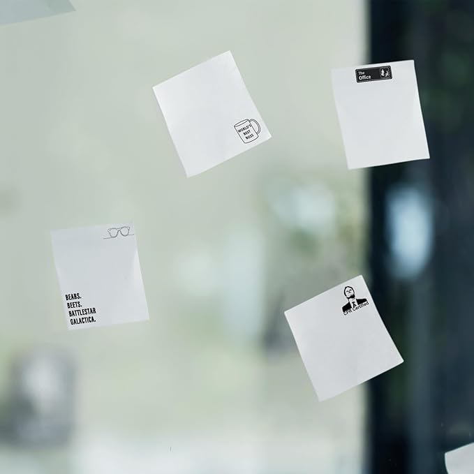 Funny Sticky Notes Cute 4 Pads, Office Sticky Note Pads, CPR Certified, World's Best Boss, Cute Sticky Notes Office Desk Gifts, Self-Stick Note Pads Bulk, Set of 4