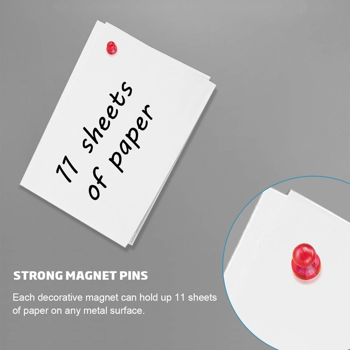 Ant Mag Magnetic Push Pins Strong Push Pin Magnets for Fridge Whiteboards Calendars Maps in School & Office Pack of 18 Brown