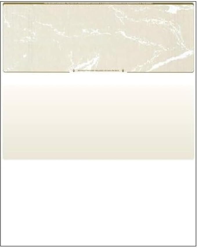 Compuchecks Top Blank Check Paper - 250 Pack, Quick-Books & Laser Printer Compatible - Security Business Checks with Voucher - 8.5" x 11" Gold Marble