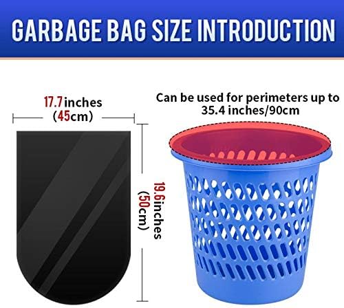 SWIHELP Trash Bags, 4 Gallon / 15 Liters Small Garbage Bags for Office, Kitchen,Bedroom Waste Bin,Colorful Portable Strong Rubbish Bags,Wastebasket Bags 120 Counts