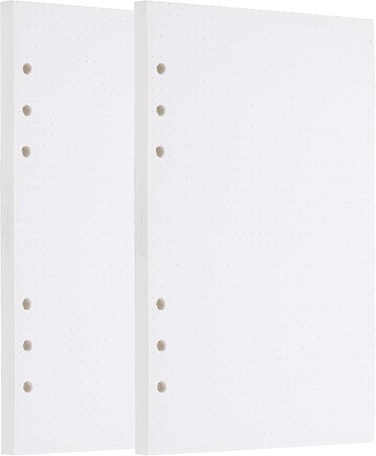 PATIKIL A5 Dot Grid Paper 6-Ring Binder Loose Leaf Planner Filler Paper Planner Inserts, 160 Sheets/320 Pages, Lined