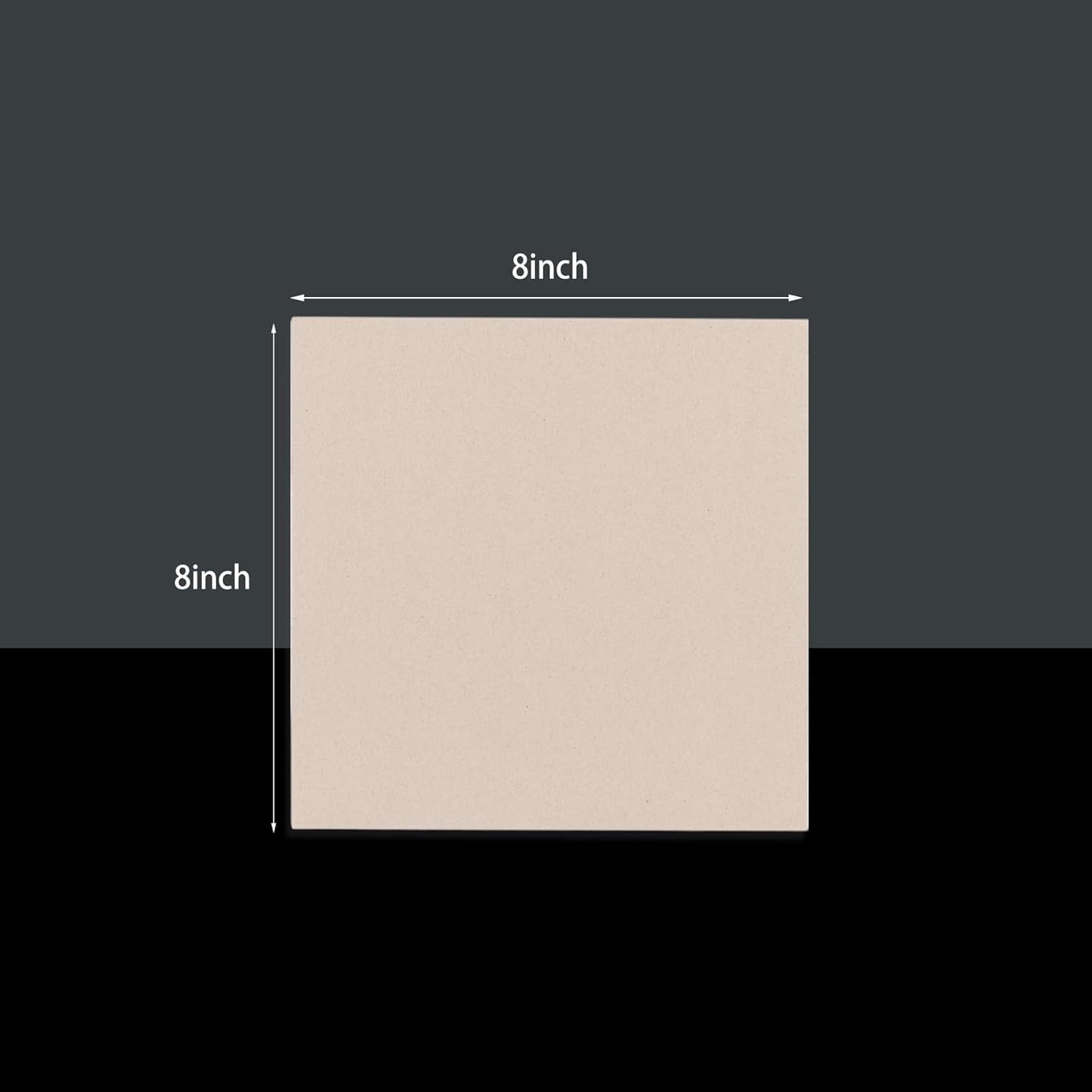 25 Pcs Book Board, Binder Board, Cover Board, Heavy Duty Chipboard for Book Binding, DIY Cardboard (Gray, 8 x 8 Inch 80PT)
