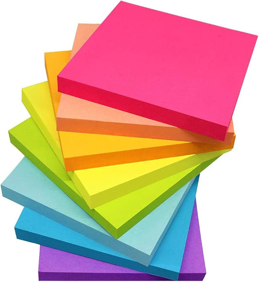 Vanpad Pop Up Sticky Notes 3x3 Inches,Bright Colors Self-Stick Pads, Easy to Post for Home, Office, Notebook, 24 Pads/Pack