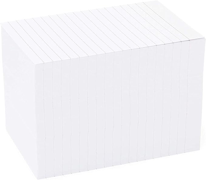 Okuna Outpost 300 Pack Vertically Ruled Index Cards, Vertical Lined Paper Note Cards, Portrait Style (3 x 5 In)