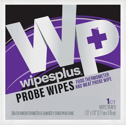 Probe Wipes Food Thermometer Wipes, Meat Probe Wipes with Individual Sachets for Home and Business, 1000 Count, (10 Packs of 100 Sachets)