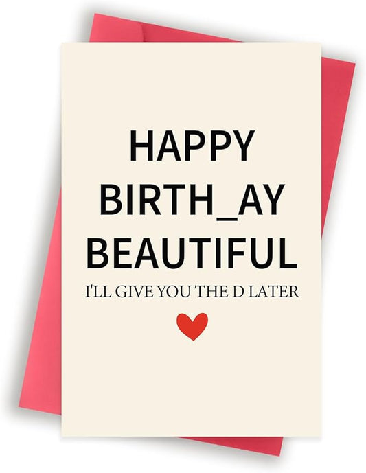 Funny Birthday Card for Wife from Husband, Best Gift for My Wife Birthday, Happy Wife Birthday Gift Ideas for Her, Sweet Birthday Card for Women Her Girlfriend