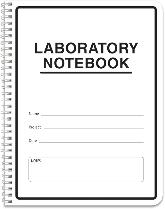 BookFactory Carbonless Lab Notebook (Scientific Grid Format) - Contains Carbon Copies 8.5" x 11", 25 Sets of Pages, 50 Sheets Total - Duplicator [Wire-O Bound] (LAB-025-WTG-D)