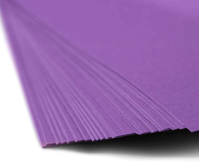 JAM PAPER Colored 24lb Paper - 90 gsm - 8.5 x 11 - Violet Recycled - 50 Sheets/Pack