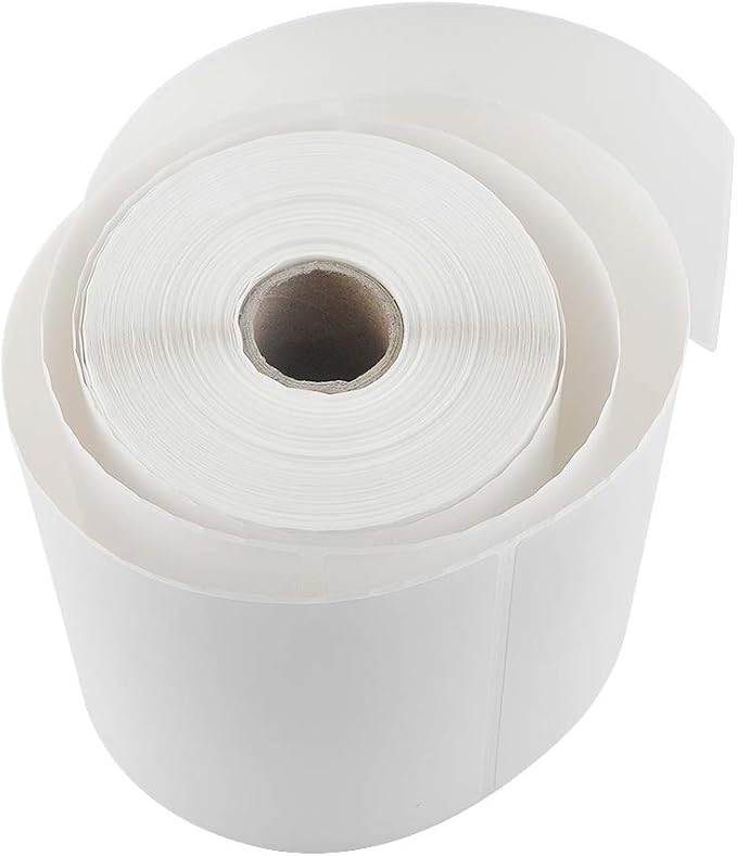 L LIKED 4"x 6" Direct Thermal Labels White Perforated Shipping Label, 250 Labels per Roll, 2 Rolls