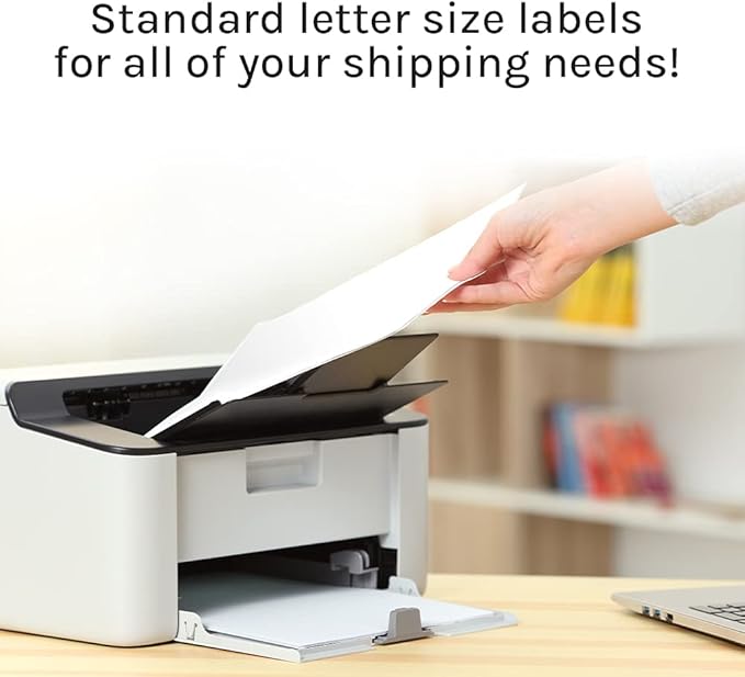 Premium Label Supply White Shipping Labels 8.5" x 11" Laser/Inkjet Compatible 2000 Sheets - Letter Size