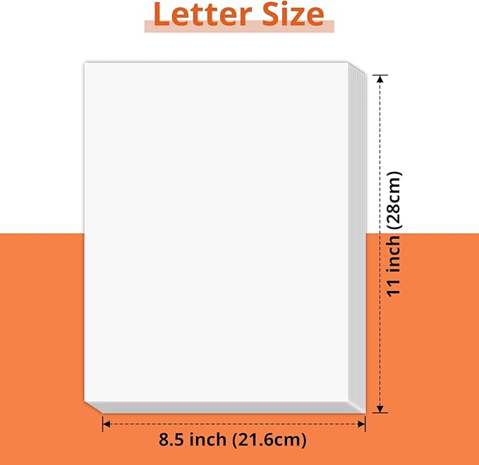 HTVRONT White Cardstock Paper Bundle - 100 Sheets Cardstock 8.5 x 11 Inch, 230 GSM Thick Cards for Cricut Machine, White Printer Paper for Scrapbooking, Crafts, Home Decoration (White/100 Sheets)