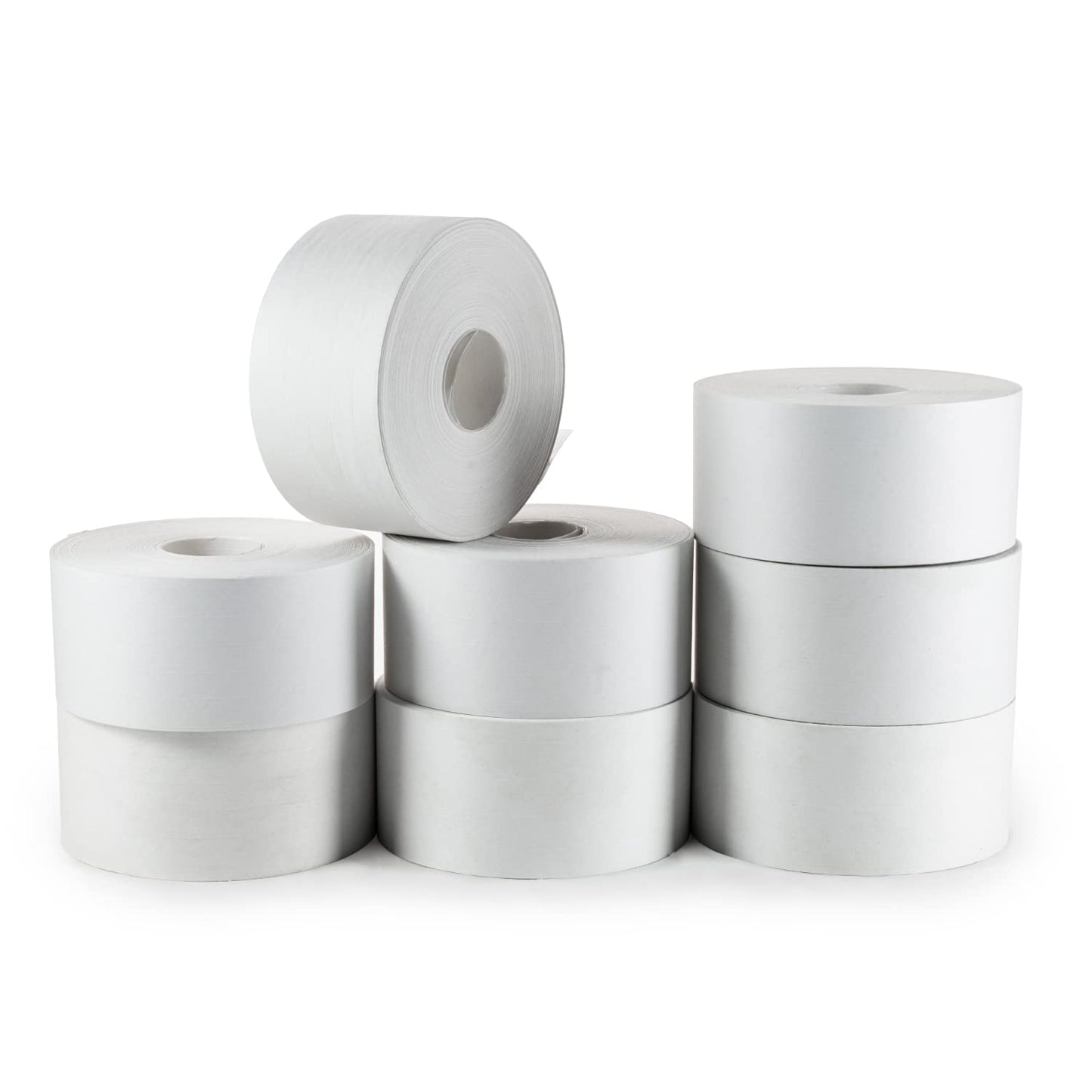 IDL Packaging 3" x 375 feet Reinforced Water-Activated Kraft Gummed Tape 70lb Thickness (Pack of 8) - Secure Paper Packing Tape for Secure Carton Sealing - Heavy-Duty for All Conditions, White