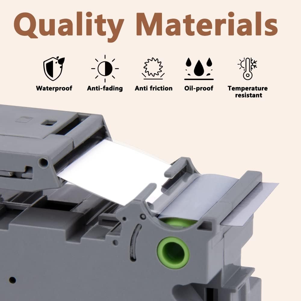 Hehua 24mm Black Tape Compatible for Brother TZe-355 White on Black P Touch Label Tape, TZe355 24mm TZe Label Tape Compatible for Brother TZ Tape 24mm 0.94 Laminated for Ptouch PT-D600 D610, 3 Pack