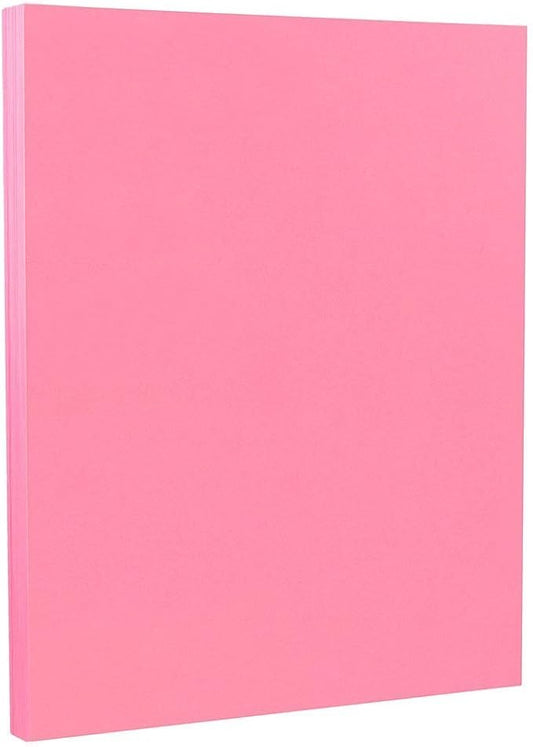 JAM PAPER Colored 24lb Paper - 90 gsm - 8.5 x 11 - Ultra Pink - 50 Sheets/Pack