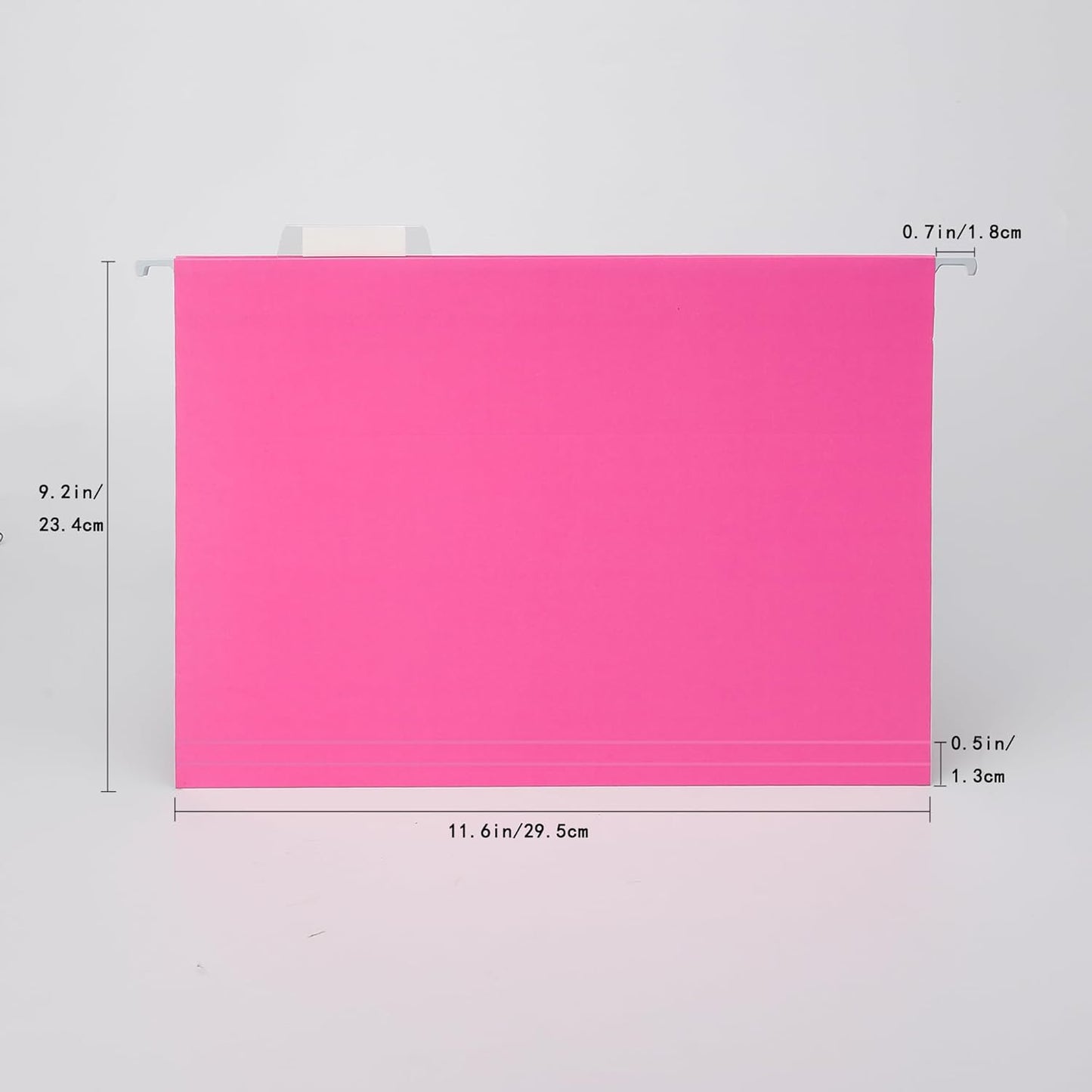 50 Packs Hanging File Folders,Pink Letter Size File Folder,Designed for Bulky Files,Filing Cabinet,1/5 Adjustable Tabs for Office,School,Home