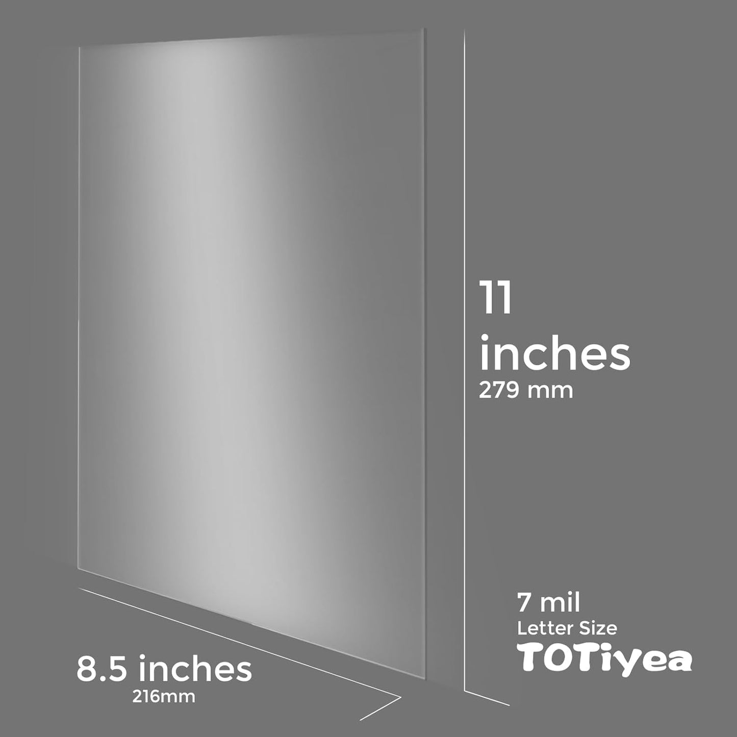 TOTiyea 200 Pack 7 Mil PVC Binding Presentation Covers, Clear Report Covers for Binding,8.5x11 Inches,Letter Size