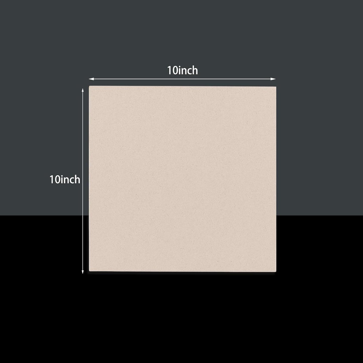 25 Pcs Book Board, Binder Board, Cover Board, Heavy Duty Chipboard for Book Binding, DIY Cardboard (Gray, 10 x 10 Inch 80PT)
