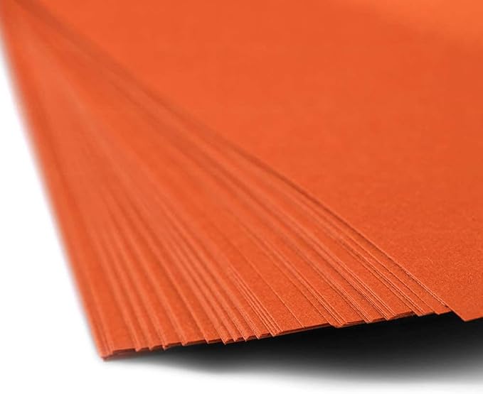 JAM PAPER Colored 24lb Paper - 90 gsm - 8.5 x 11 - Orange Recycled - 50 Sheets/Pack