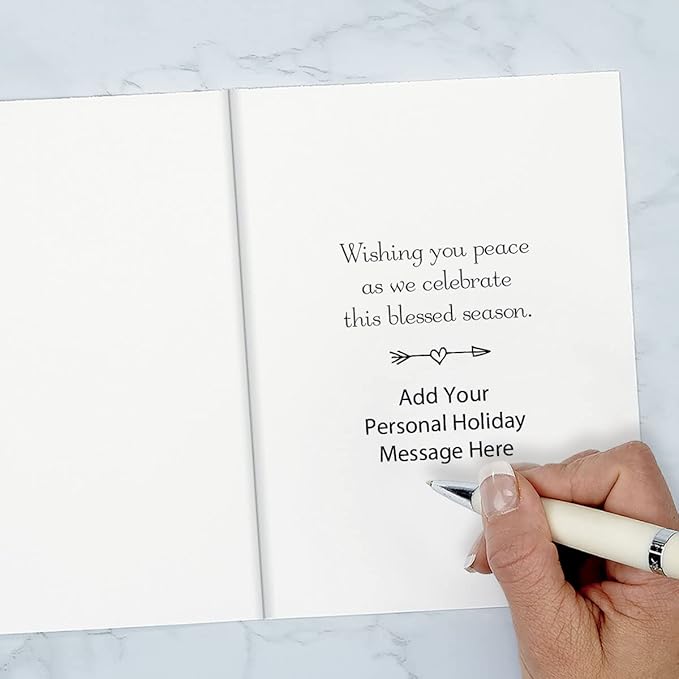 Current Peace Dove Personalized Christmas Greeting Cards Set © Mary Engelbreit - Set of 18 Large 5 x 7-Inch Folded Cards, Themed Religious Holiday Card Value Pack, Envelopes Included