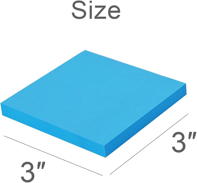 Vanpad Pop Up Sticky Notes 3x3 Inches,Bright Colors Self-Stick Pads, Easy to Post for Home, Office, Notebook, 24 Pads/Pack