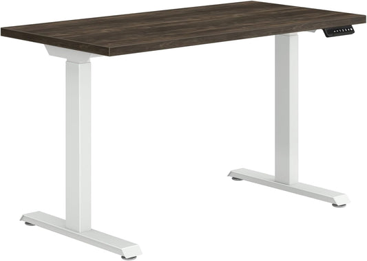 HON Coze Electric Standing Desk Adjustable Height, Coordinate Height Adjustable Desk, 48", Walnut Top, White Base