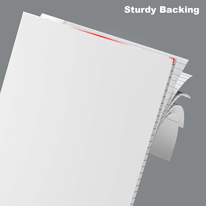 Legal Pads 8.5 x 11 Note Pads 8.5 x 11 Wide Ruled Notepad Lined Paper Writing Pads for Home, School, Office Use, 80gsm Perforated Legal Pad - Sturdy Cardboard Backing Support, 8 Pack (30 Sheets/Pad)