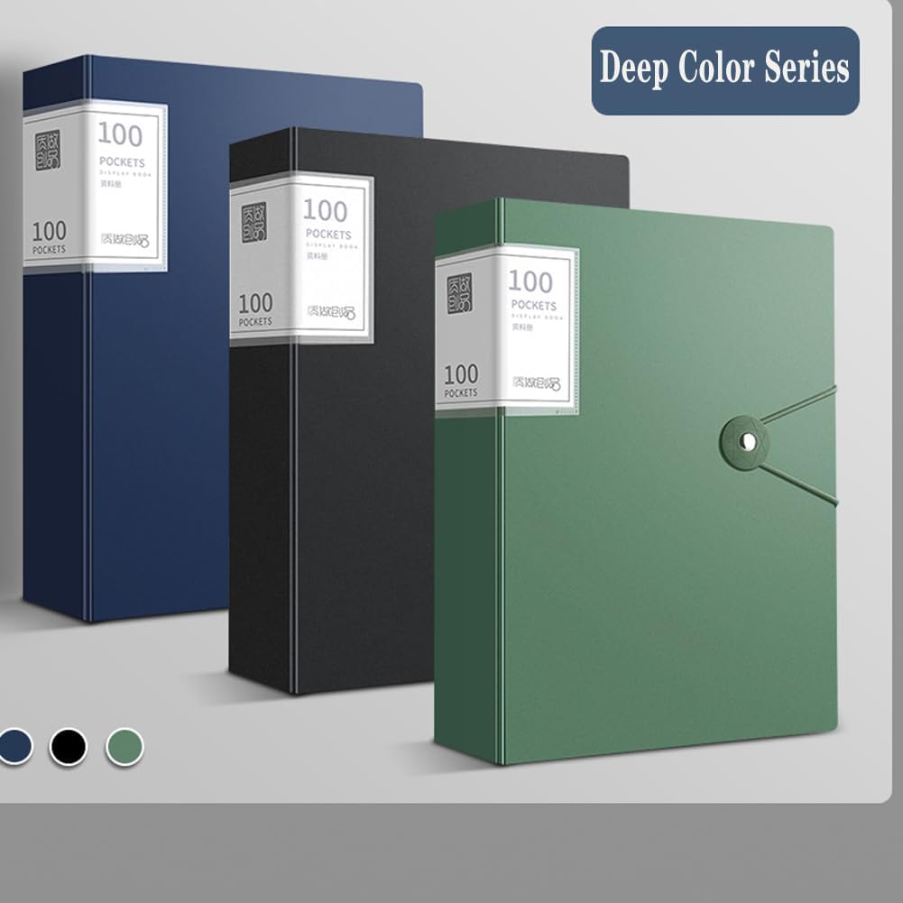 File Folder - 100 Pockets, Durable A4 Letter Size Organizer, Water-Resistant Plastic Dividers, Home/Office/School Document Holder (Pink)