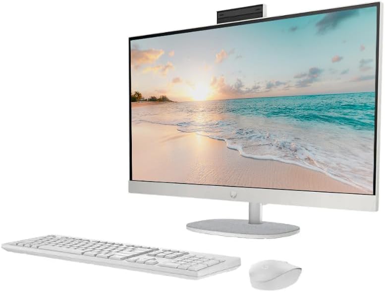 HP 27" FHD Touch-Screen All-in-One Computer, 12-Cores Intel Core Ultra 7, 32GB DDR5 RAM 1.5TB Storage (1TB SSD+512GB Docking Station Set), Windows 11 Pro with Microsoft Office Included, White