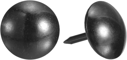 uxcell Upholstery Tacks Nail Pins Furniture, 50Pcs 11x13mm Thumb Tack Pins Assortment Kit Carbon Steel for Home Sofa DIY Decorative Nail Heads Nails, Black