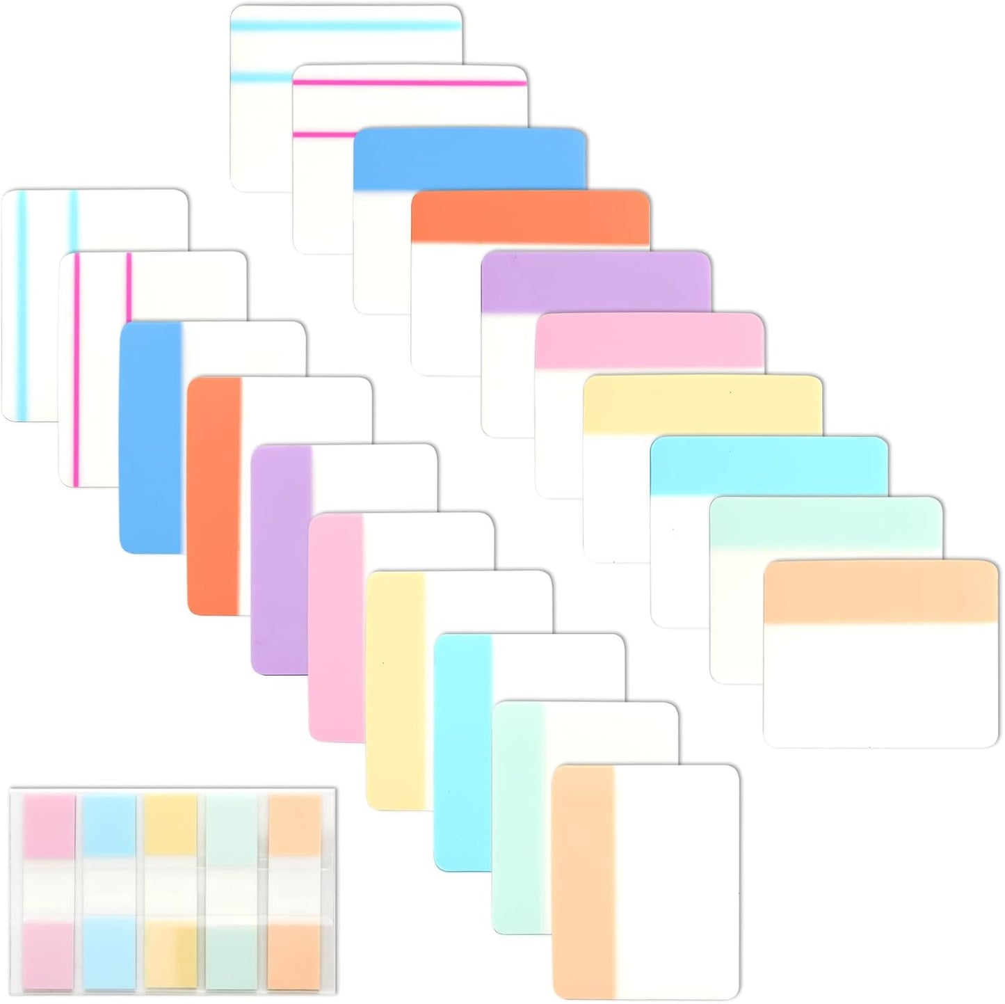 Sticky Index Tabs Book Page - 500Pcs 2 Inch Writable Colored Pages Markers, Repositionable File Tab Flags Labels Self Adhesive Reading Divider Sticker for Books, Binders, Notebook Files Folders,Pastel