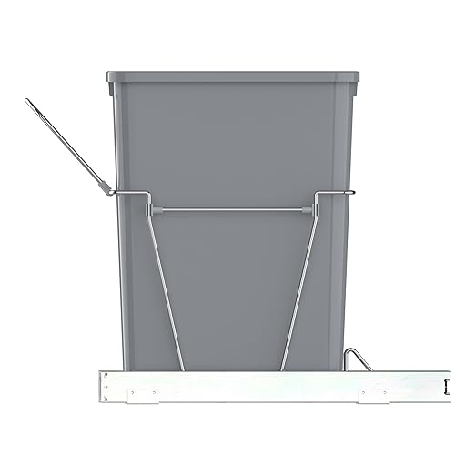 Single Pullout Trash Can for Under Kitchen Cabinets Include Single 35QT Trash Bin Doesn't Include Door Fittings, Bottom-Mount Recycling Bin