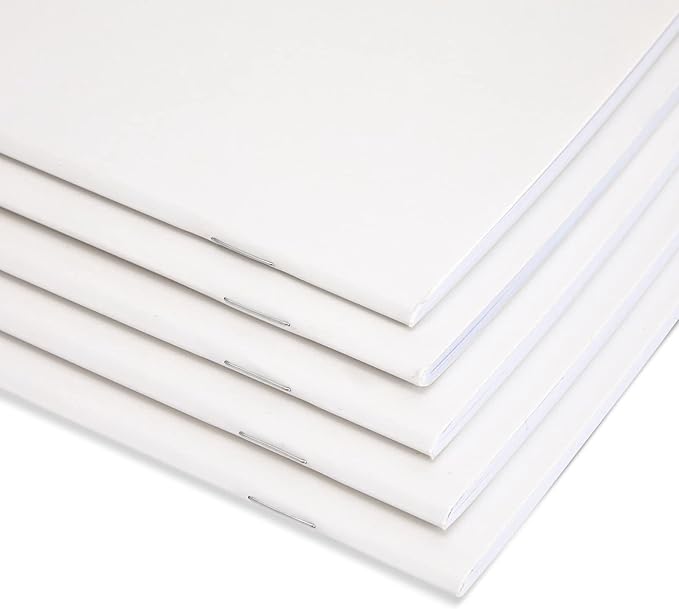 24 Pack Blank Books for Kids To Write Stories - A6 White Notebooks Bulk - Unlined Travel Journals Scrapbooks for Students Sketching (4.3x5.5 in)