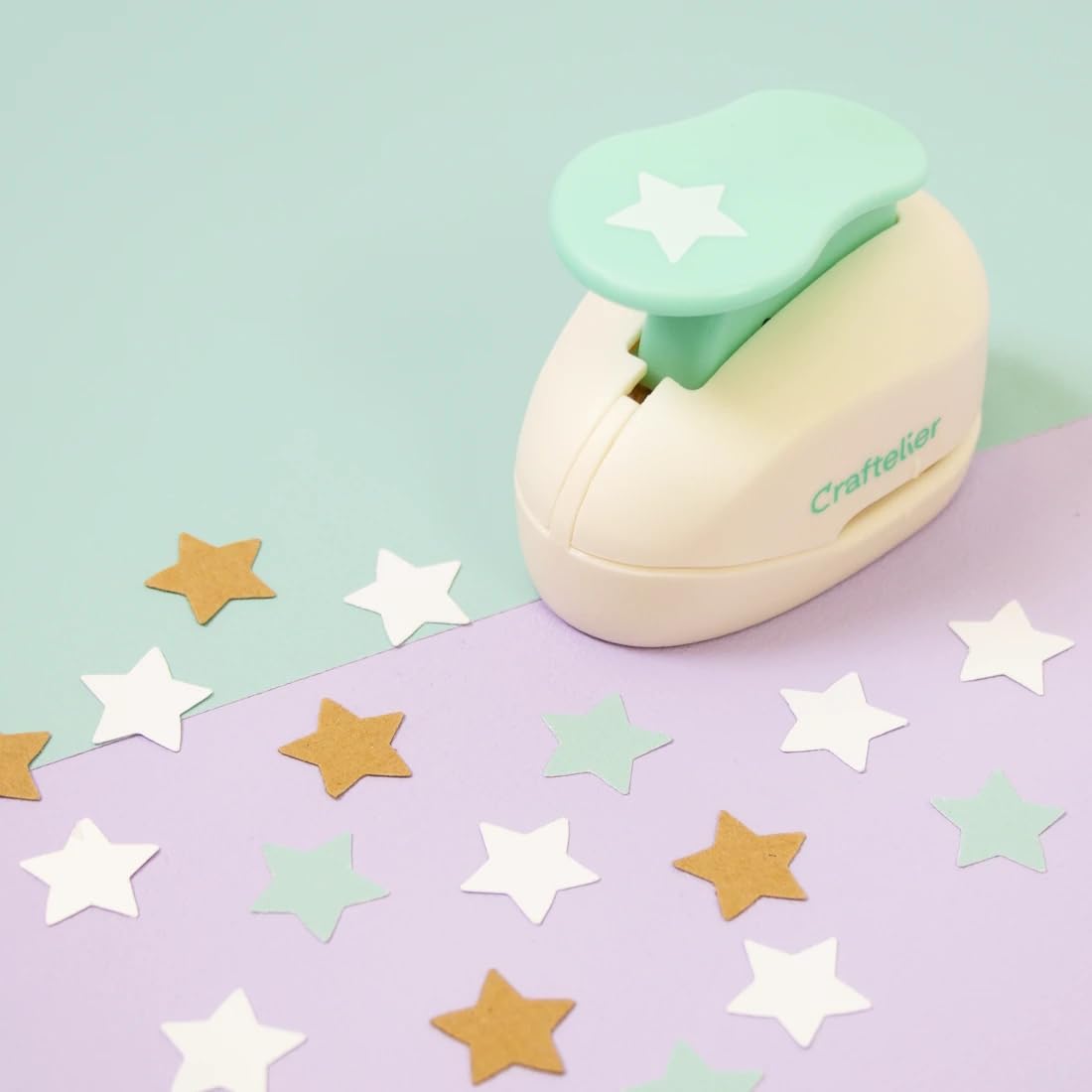 Craftelier - 5/8 Inch Star Hole Punch with Lever Press – Star Hole Puncher for Paper Crafts | Punch for Scrapbooking, DIY Cards & Journals | Hole Punch Shapes for Paper & Cardstock.